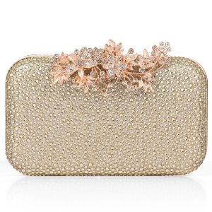 Stylish silver rhinestone clutch bag by Tarleyso Beauty
