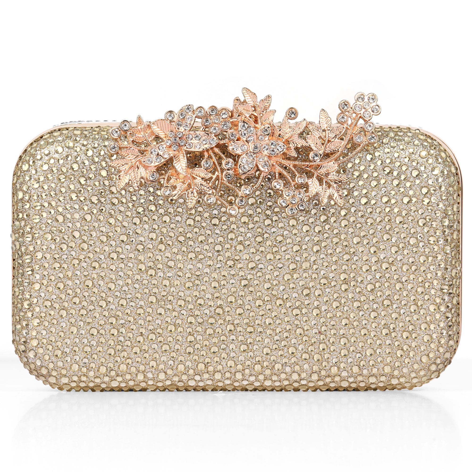 Stylish silver rhinestone clutch bag by Tarleyso Beauty