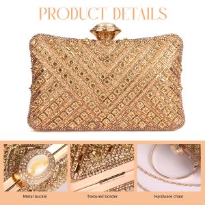 Stylish silver rhinestone clutch by Tarleyso Beauty