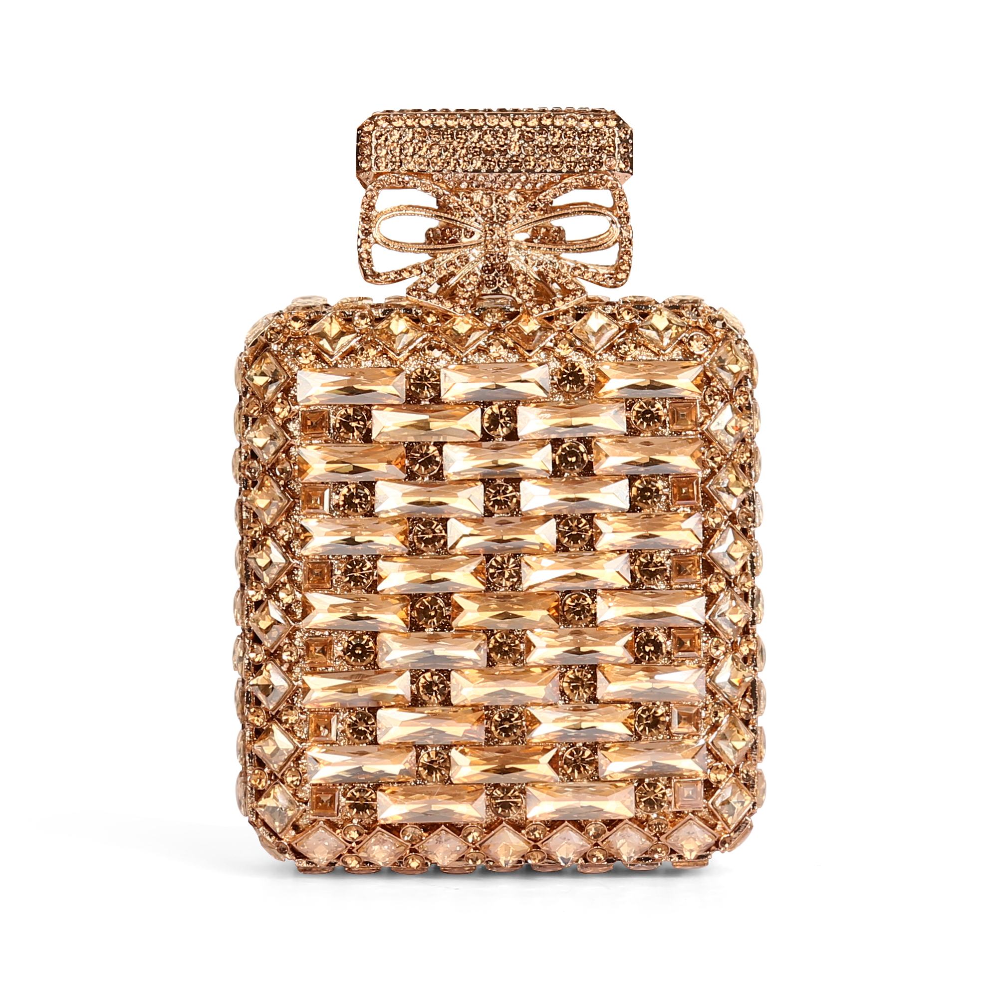 Luxury crystal perfume bottle clutch by Tarleyso Beauty